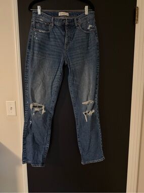 Abercrombie and Fitch Women's Distressed Blue Denim Jeans